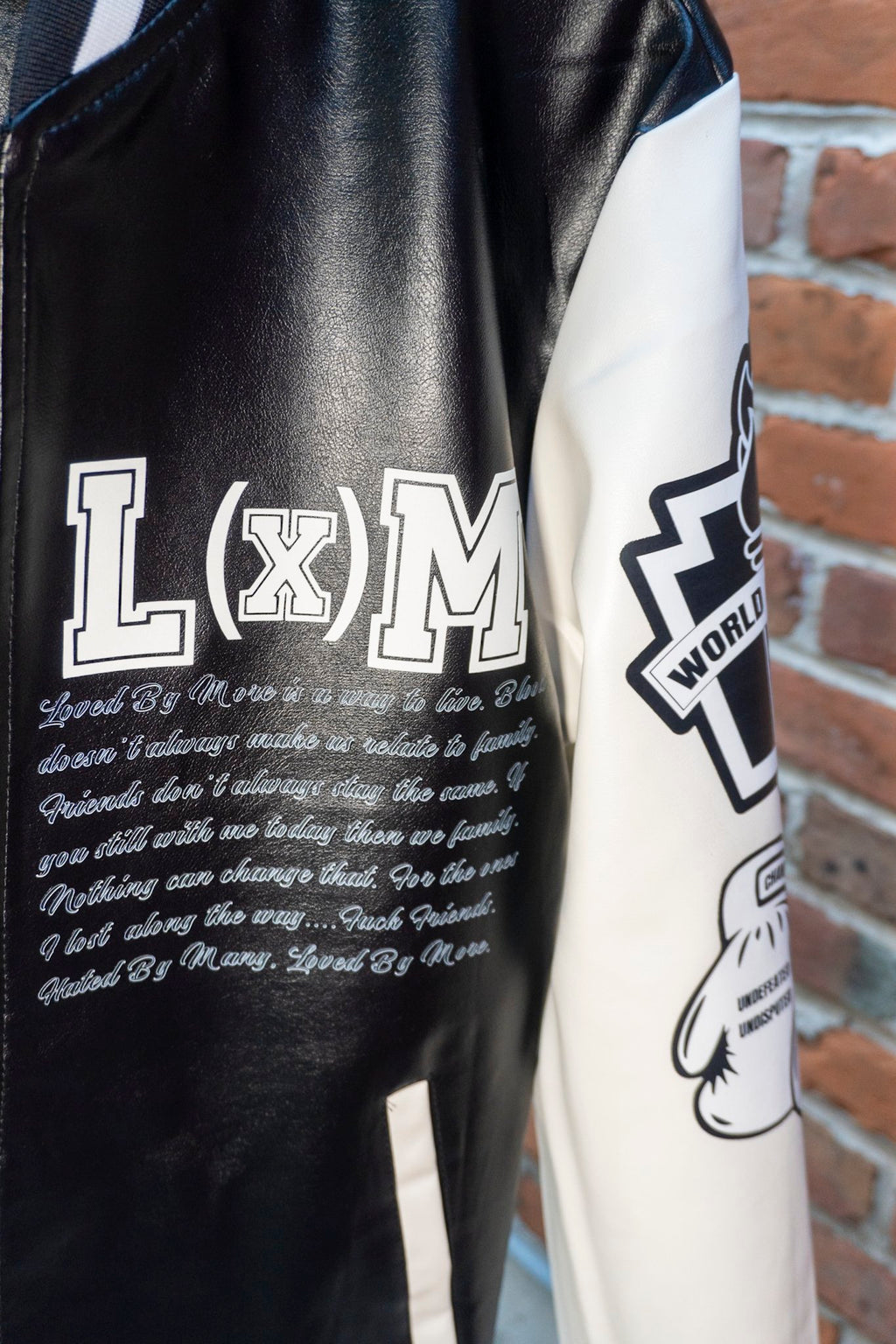 Loved By More™ Leather Varsity Jacket