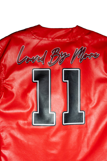 Loved By More™ Leather Baseball Jersey