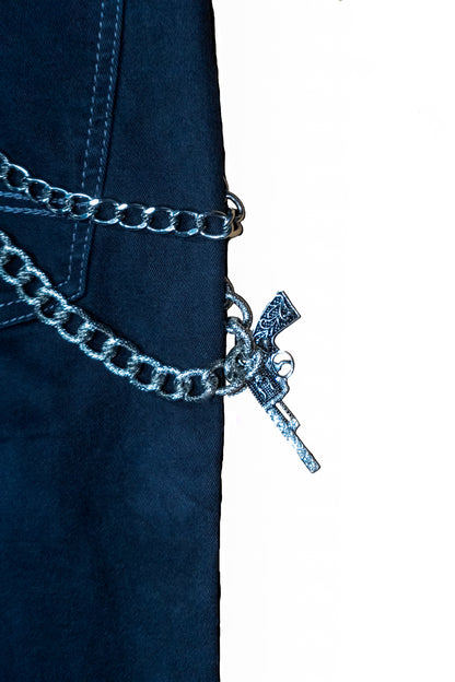 “Signature” Reflective Stacked Denim Jeans