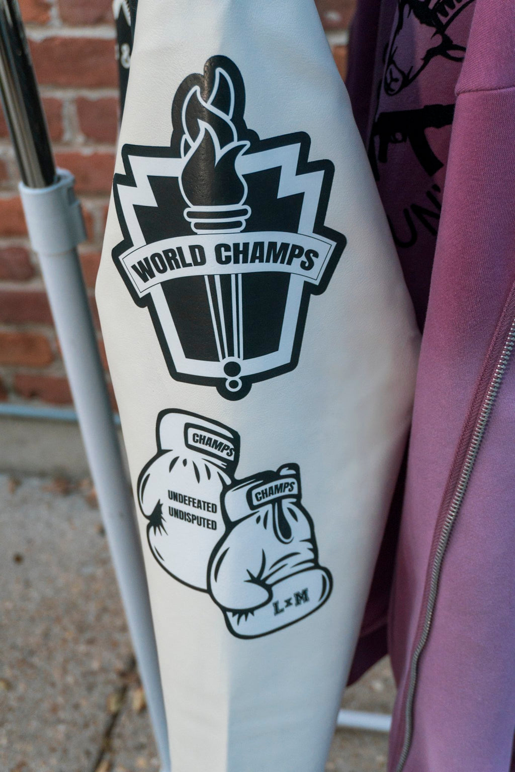 Loved By More™ Leather Varsity Jacket