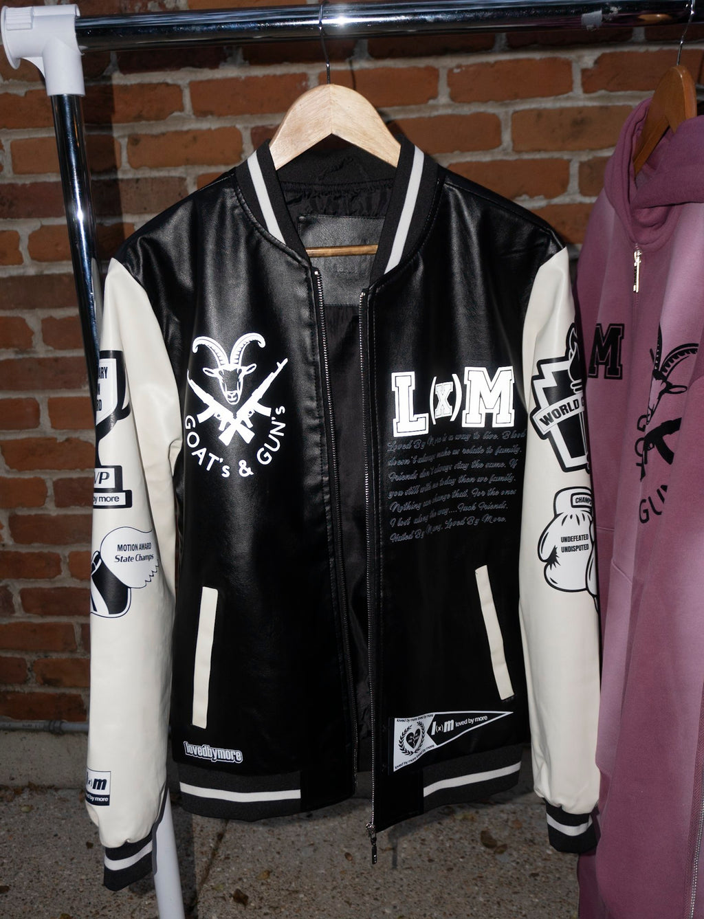 Loved By More™ Leather Varsity Jacket