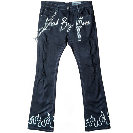 “Signature” Reflective Stacked Denim Jeans