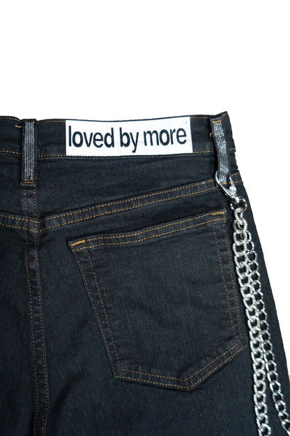 “Signature” Silver Reflective Denim Shorts