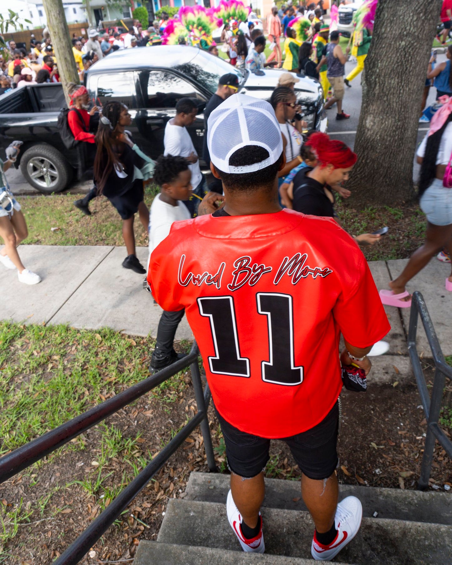 Loved By More™ Leather Baseball Jersey