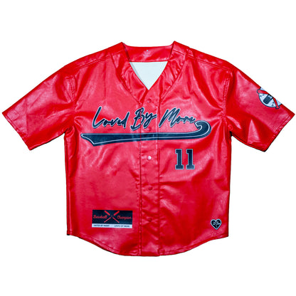 Loved By More™ Leather Baseball Jersey