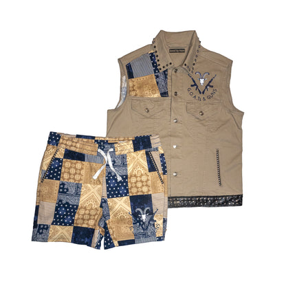 “California Love” Vest And Shorts Set