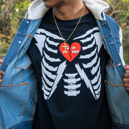 “Heart And Bones Skeleton” T-Shirt