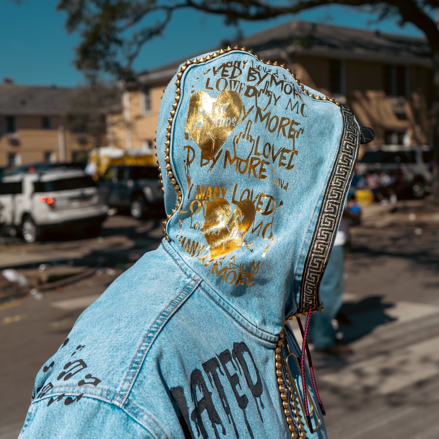 “Hated By Many,  Loved By More” Denim Hoodie