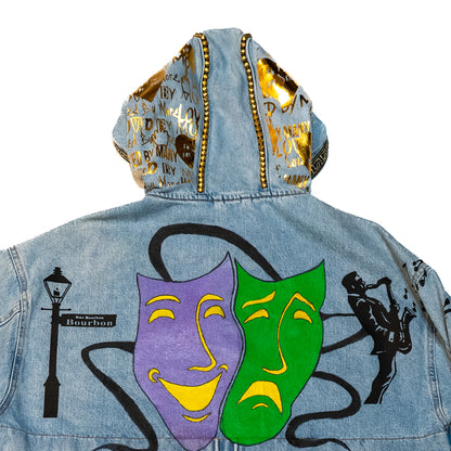 “Hated By Many,  Loved By More” Denim Hoodie